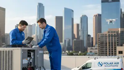 Technician repairing home air conditioner unit in Saint Louis, MO for Five Star Cooling